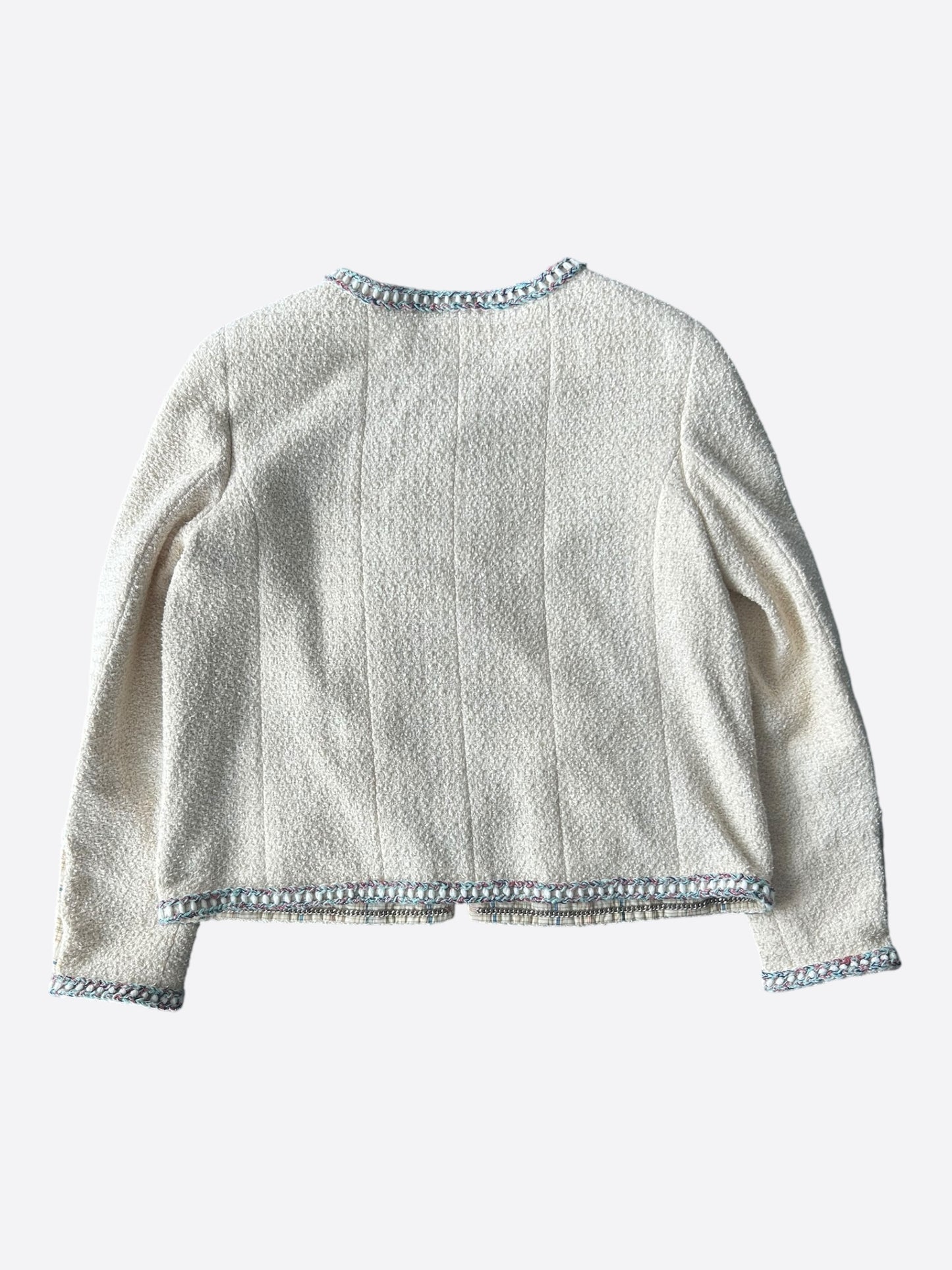 Chanel Beige & Multicolor Tweed Women's Jacket