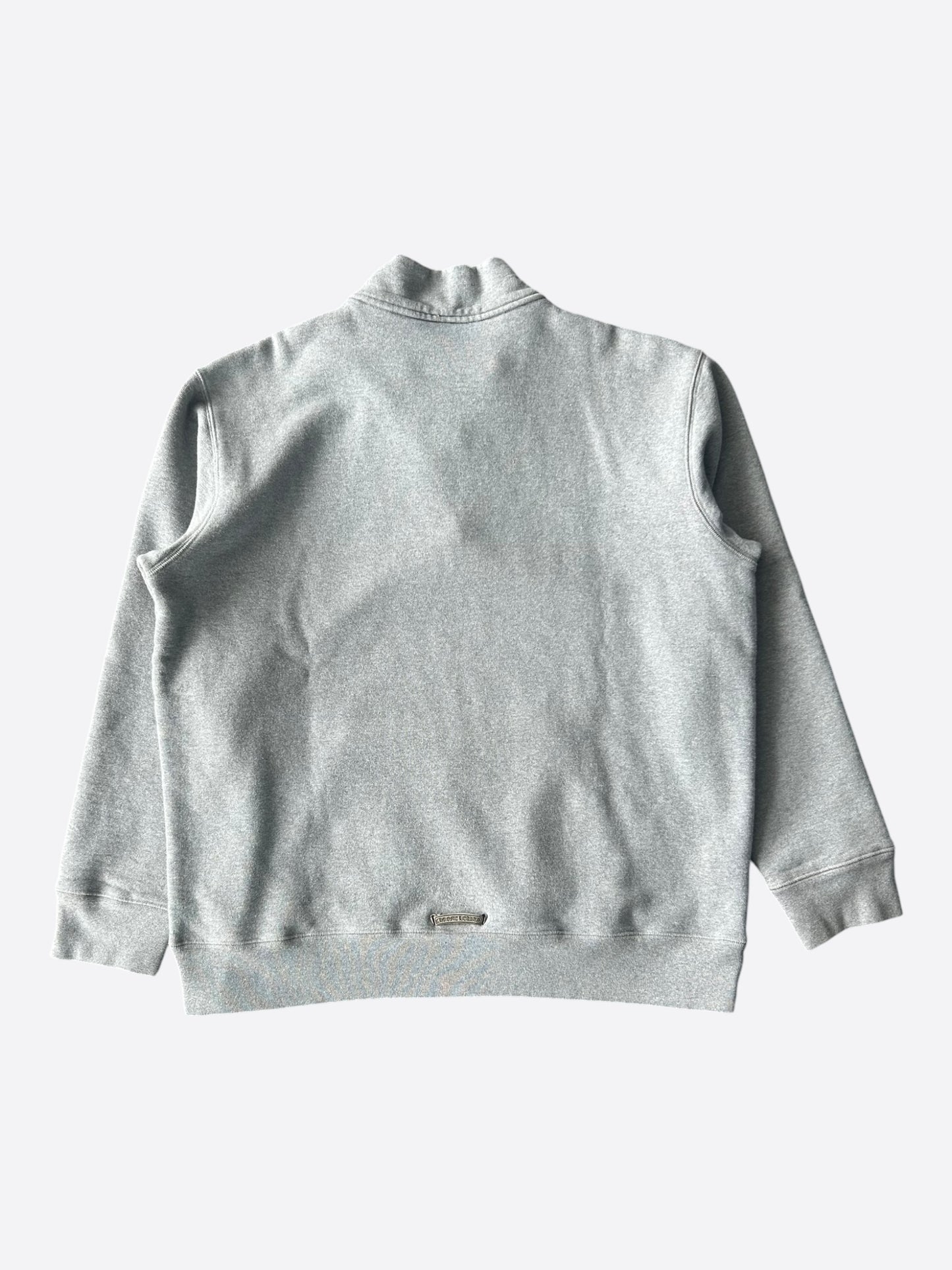 Chrome Hearts Grey & Black Triple Cross Quarter Zip Sweater