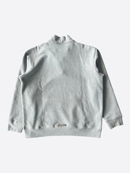 Chrome Hearts Grey & Black Triple Cross Quarter Zip Sweater