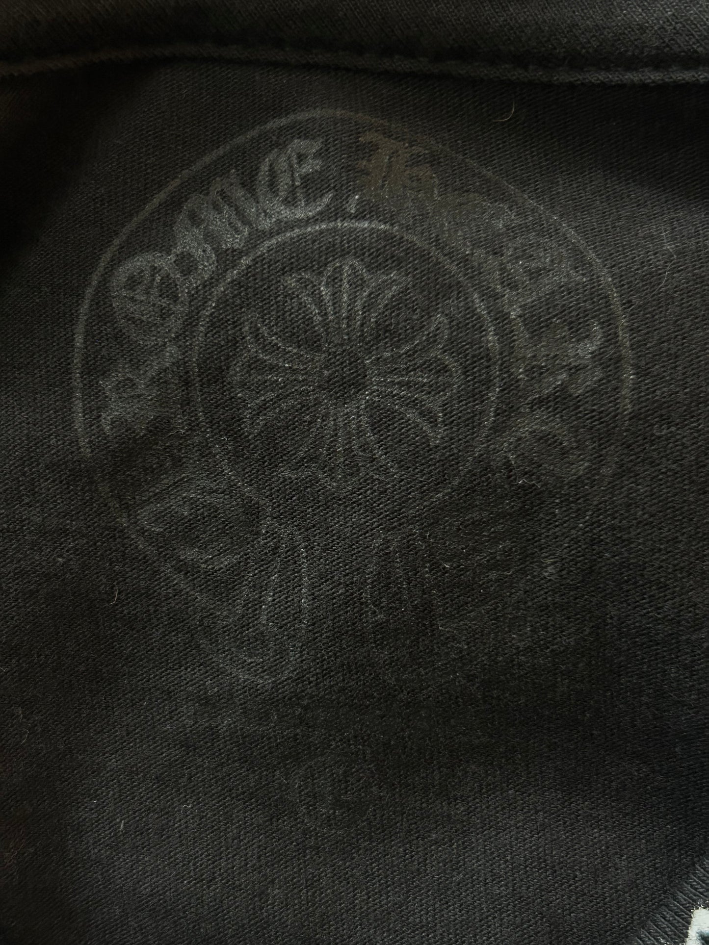 Chrome Hearts Black & White Neck Logo Longsleeve T-Shirt