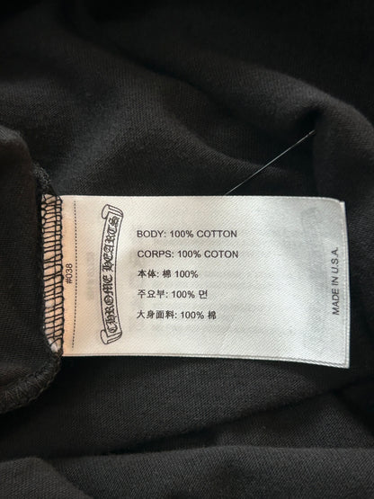 Chrome Hearts Black & White Neck Logo Longsleeve T-Shirt