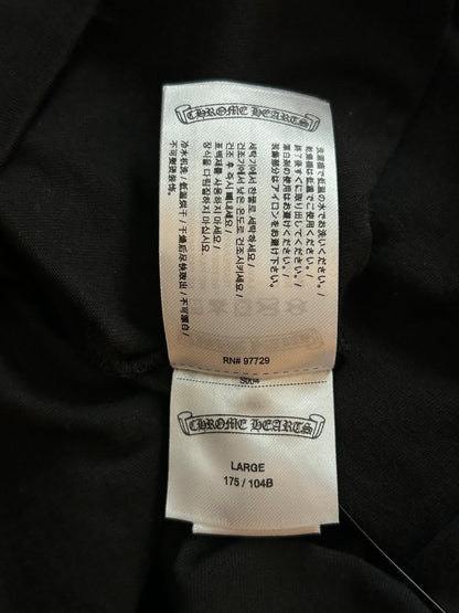 Chrome Hearts Black & White Neck Logo Longsleeve T-Shirt