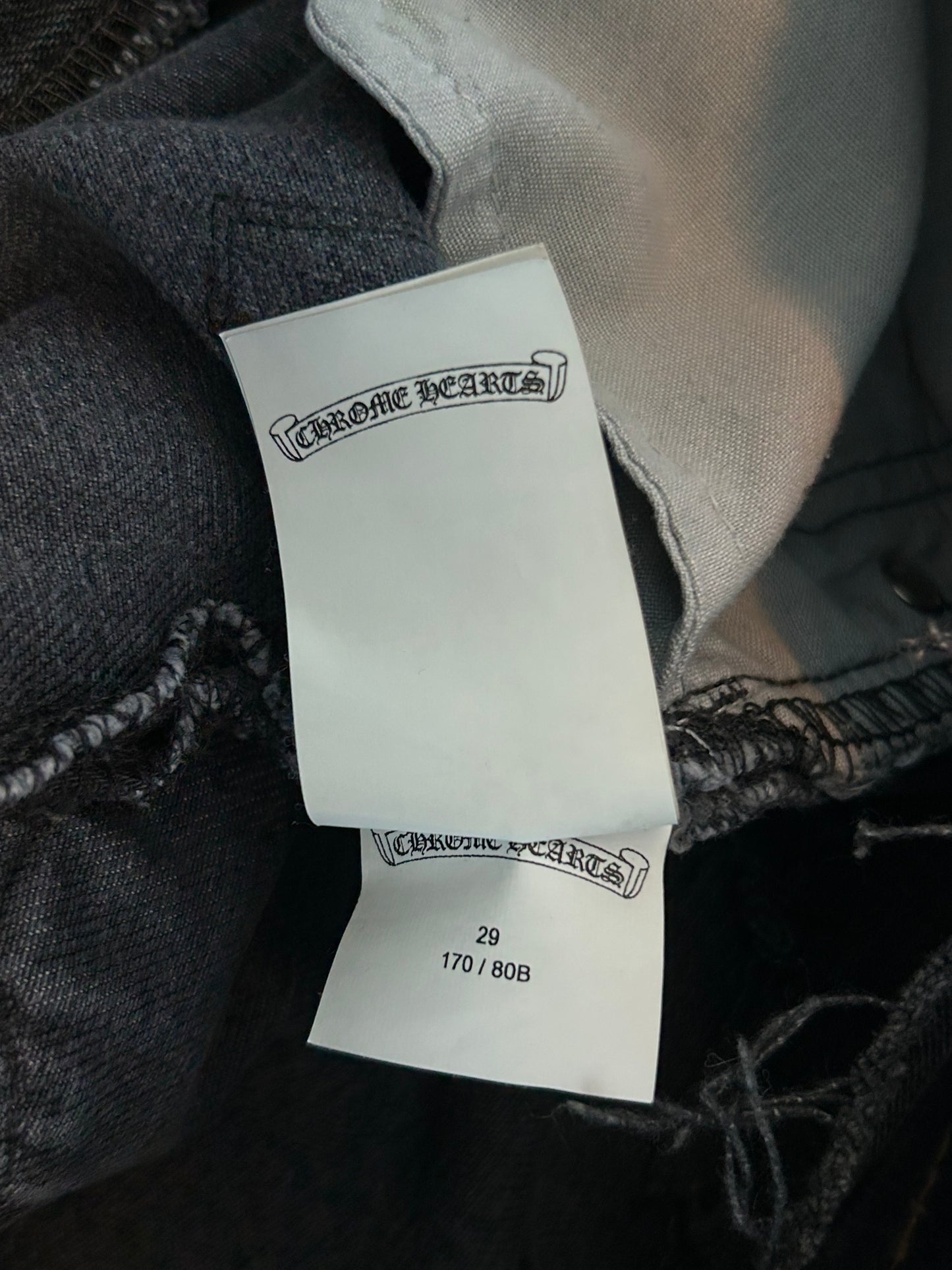 Chrome Hearts Levis Grey & Black Cross Patch Jeans