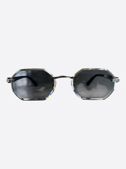 Cartier Blue & Silver Tinted Glasses