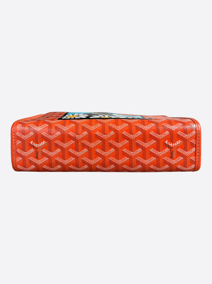 Goyard Orange Jouvence MM Dog Graphic Toiletry Bag