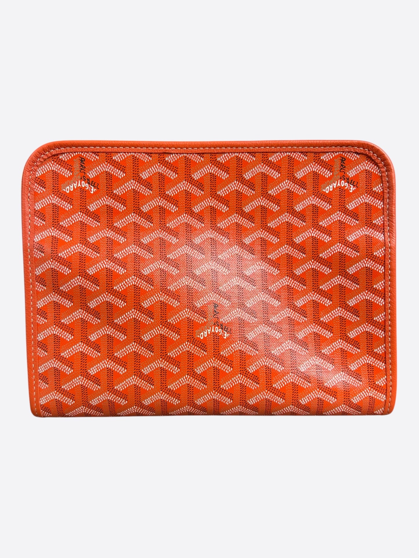 Goyard Orange Jouvence MM Dog Graphic Toiletry Bag