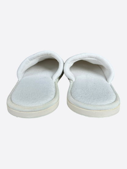 Chrome Hearts White & Black Horseshoe Logo Slippers
