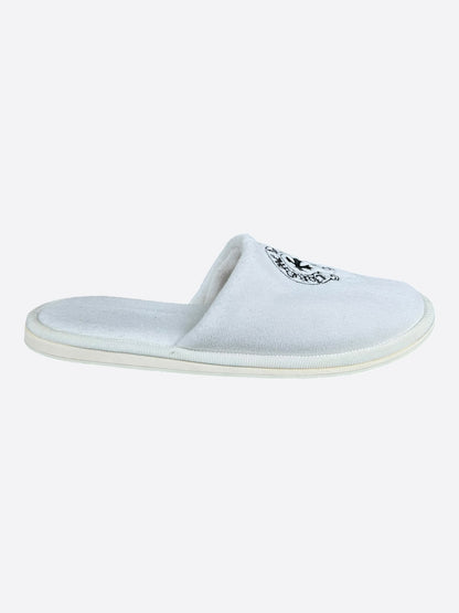 Chrome Hearts White & Black Horseshoe Logo Slippers