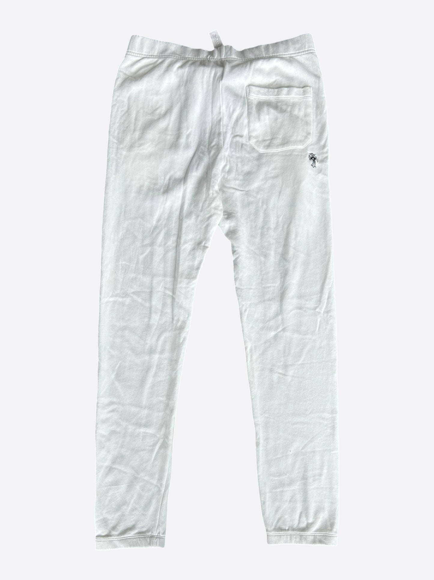 Chrome Hearts White & Black Embroidered Eyechart Logo Women's Sweatpants
