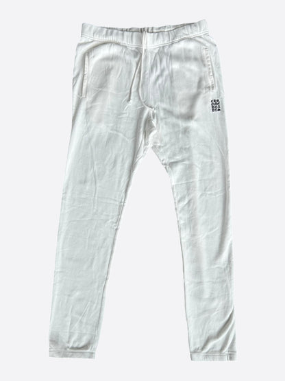 Chrome Hearts White & Black Embroidered Eyechart Logo Women's Sweatpants