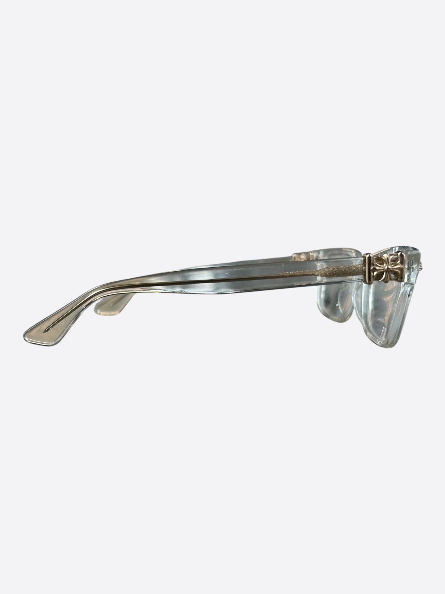 Chrome Hearts Clear & Gold Vagillionaire Glasses