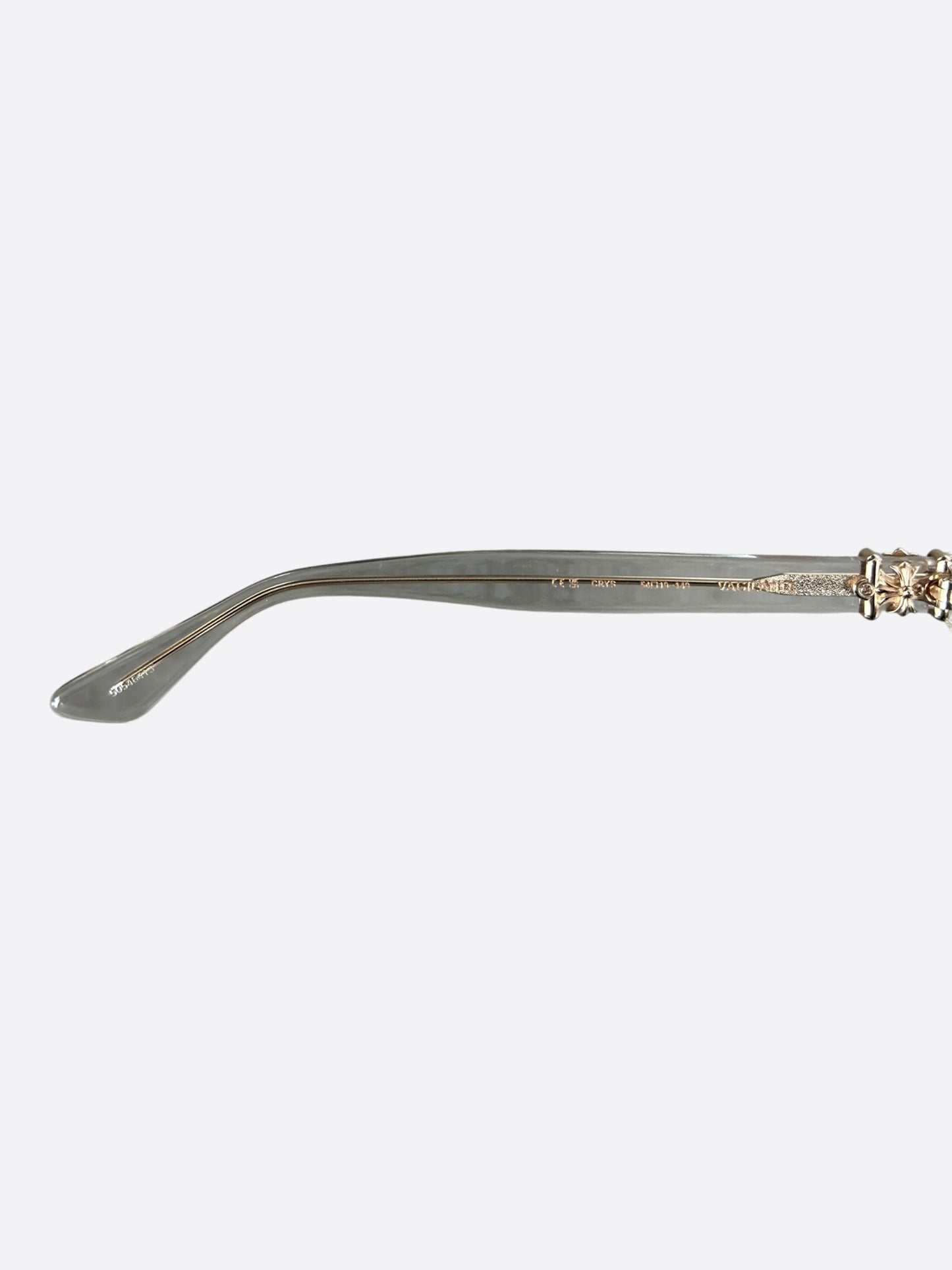 Chrome Hearts Clear & Gold Vagillionaire Glasses