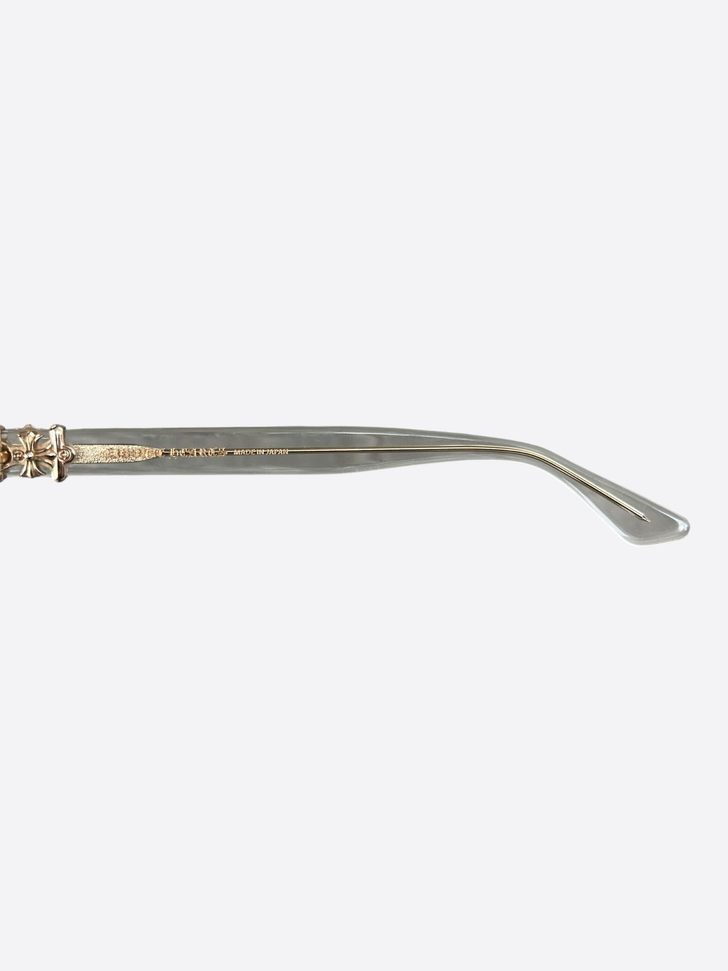 Chrome Hearts Clear & Gold Vagillionaire Glasses