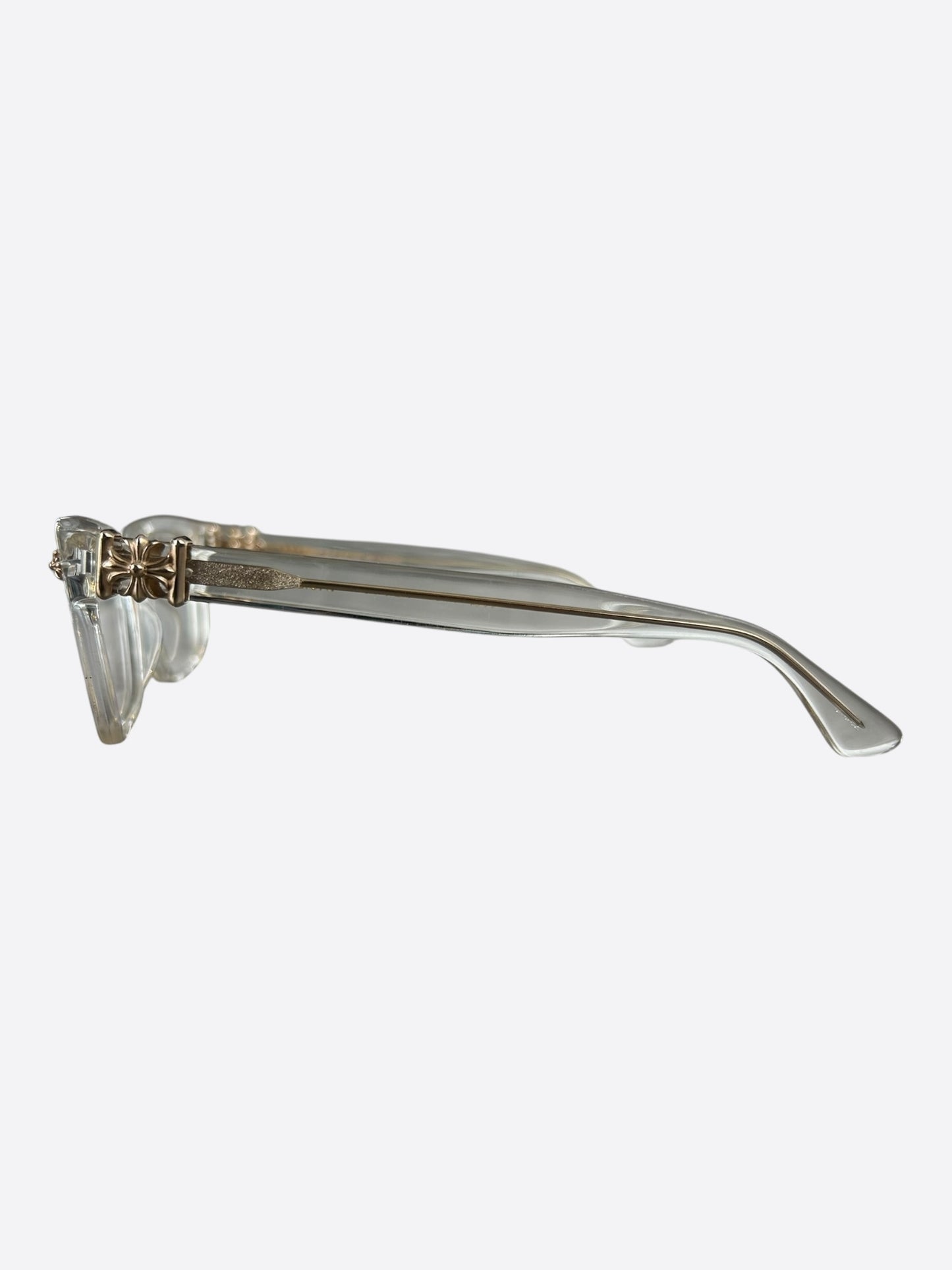 Chrome Hearts Clear & Gold Vagillionaire Glasses