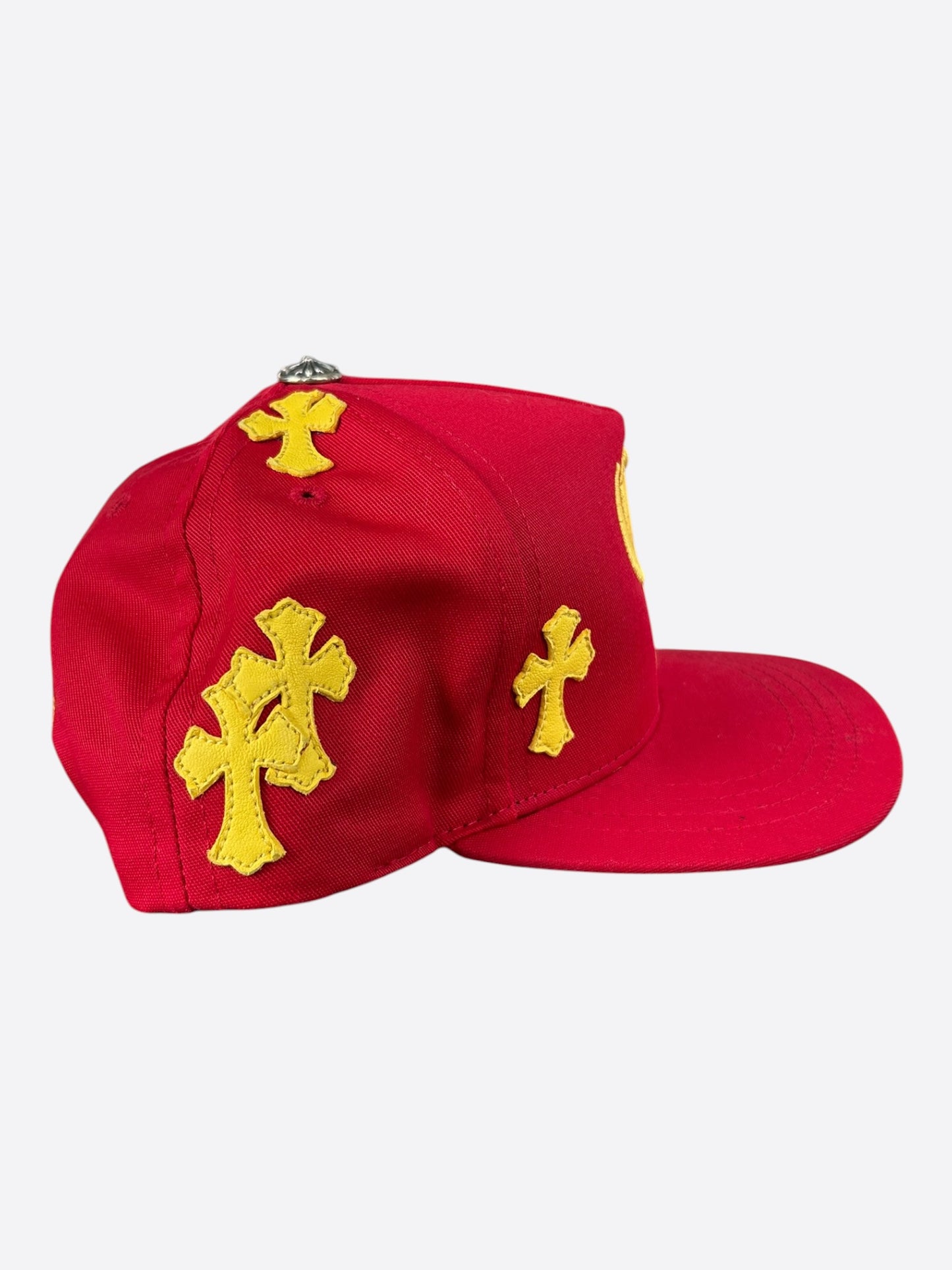 Chrome Hearts Red & Yellow Cross Patch Hat