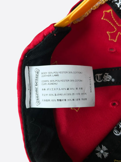 Chrome Hearts Red & Yellow Cross Patch Hat