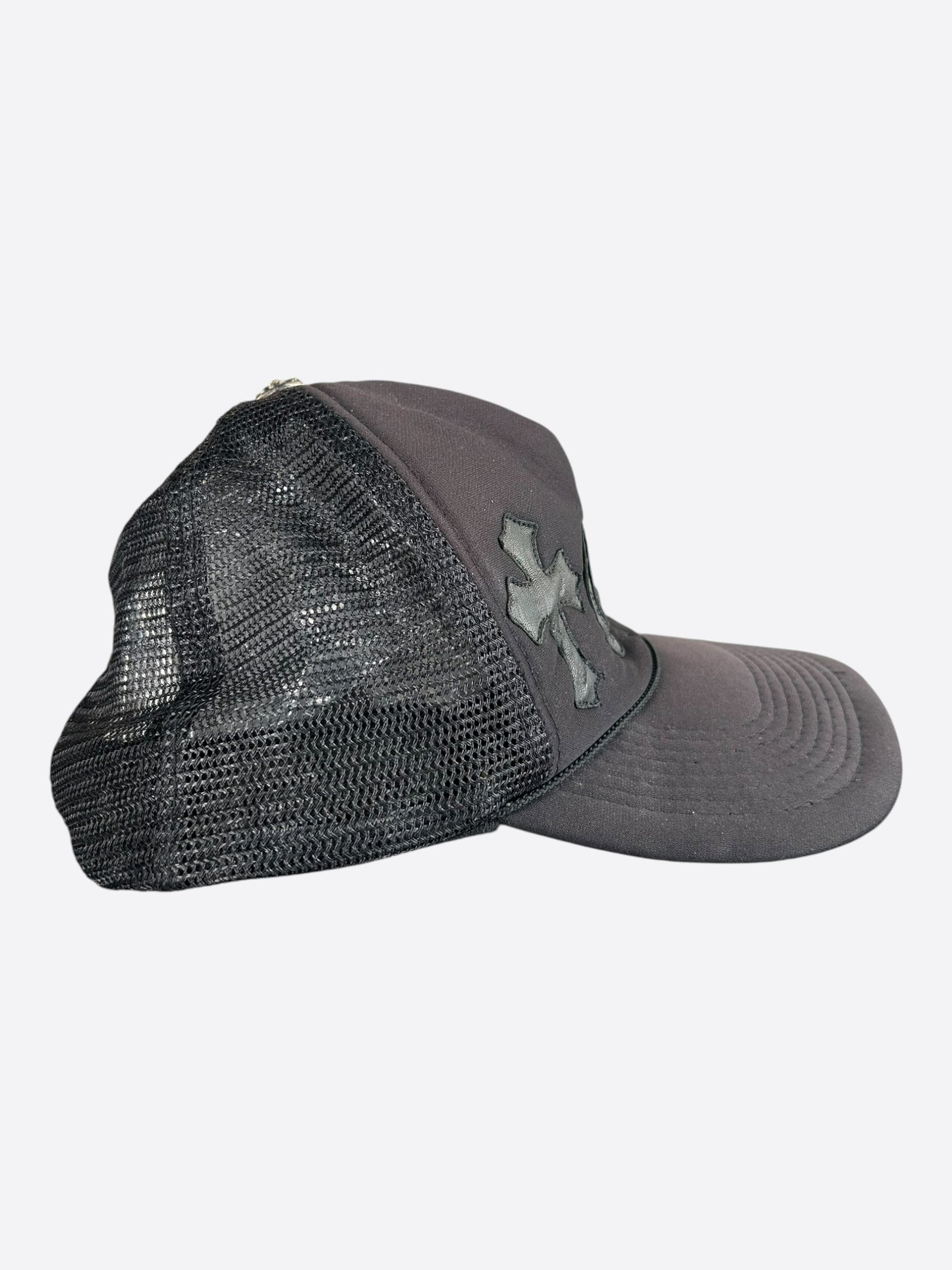 Chrome Hearts Black Embroidered CH Cross Patch Hat