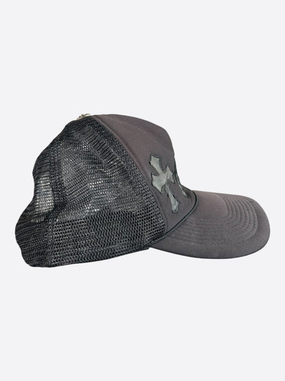 Chrome Hearts Black Embroidered CH Cross Patch Hat