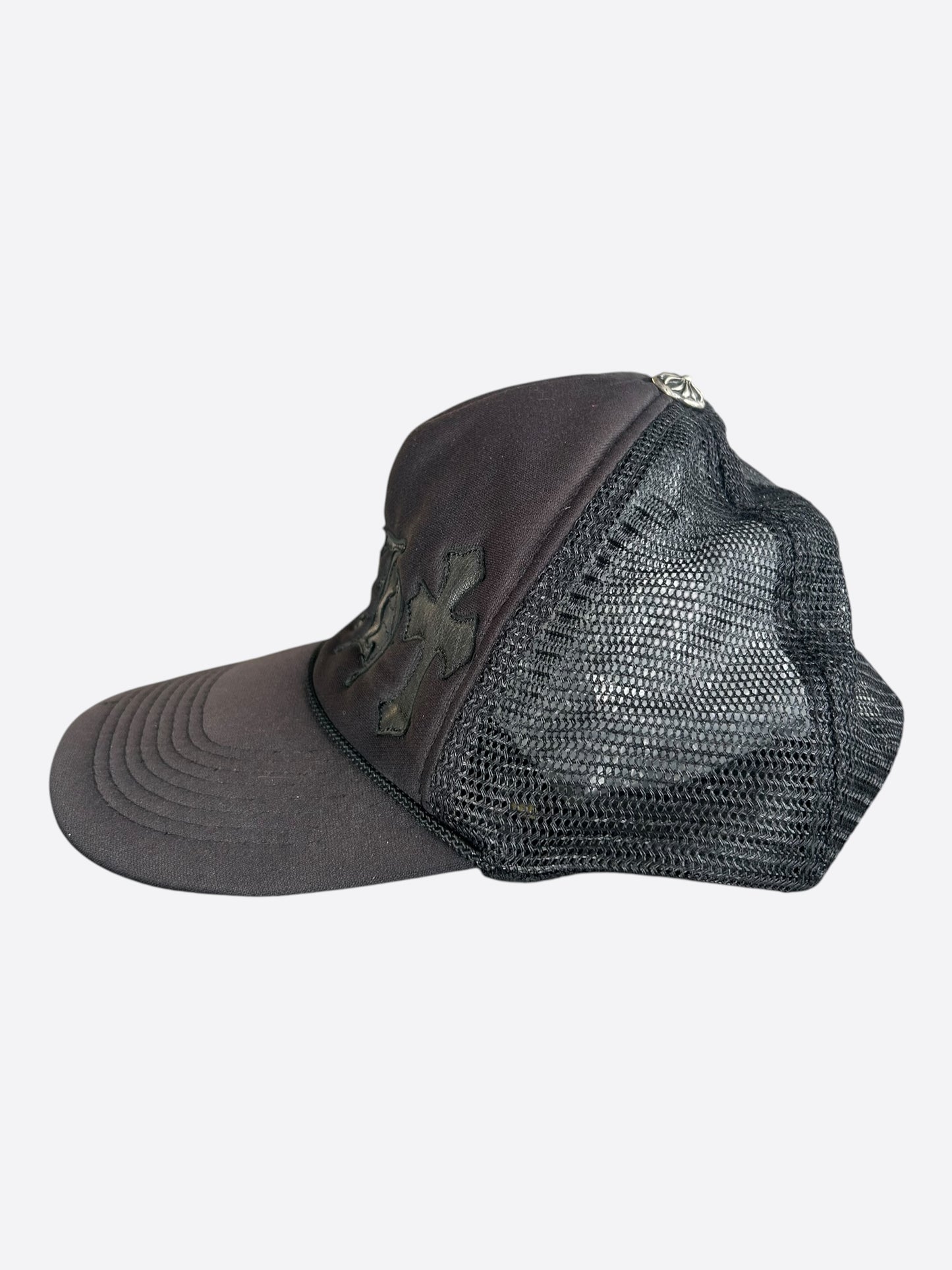 Chrome Hearts Black Embroidered CH Cross Patch Hat