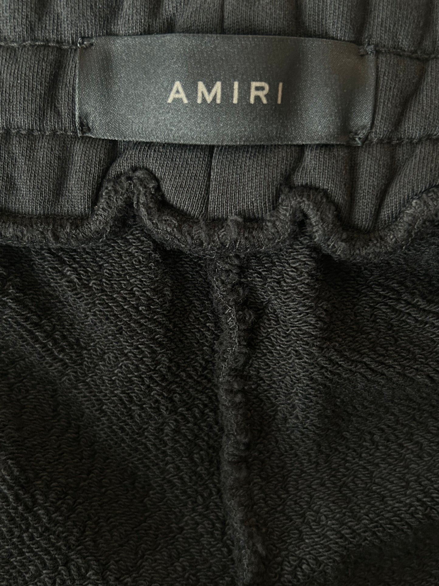 Amiri Black & White Dubai Exclusive Logo Shorts