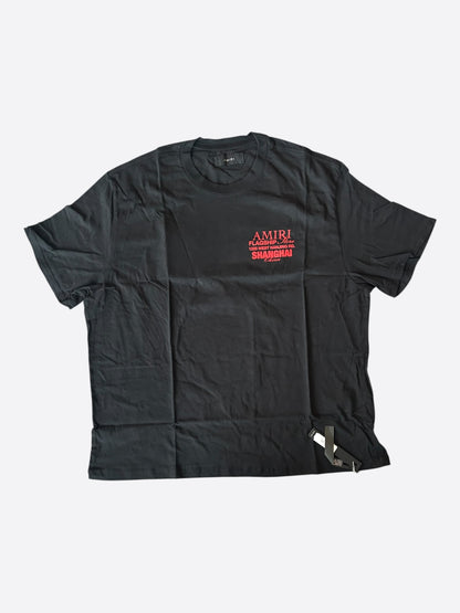 Amiri Black & Red Shanghai Exclusive Bones T-Shirt