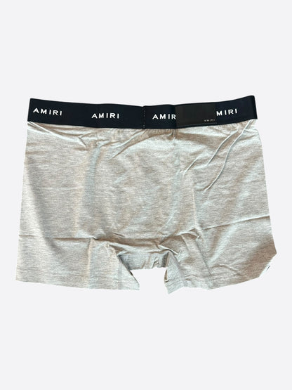 Amiri Grey & White Repeat Logo Boxershorts