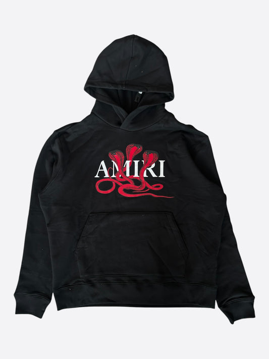 Amiri Black & Red Snake Graphic Hoodie