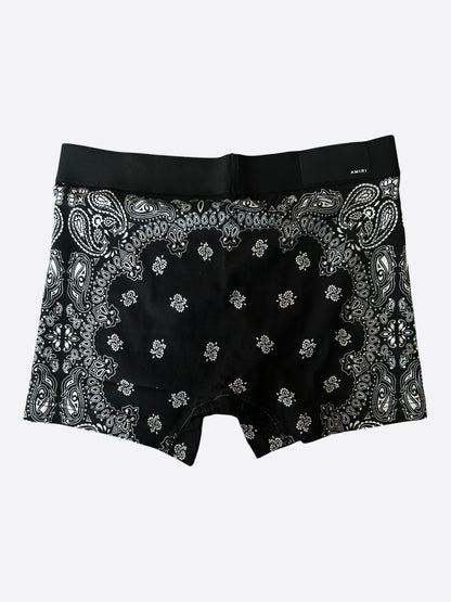 Amiri Black & White Bandana MA Logo Boxershorts