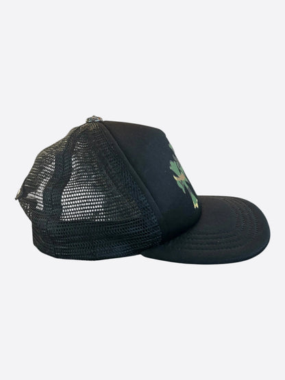 Chrome Hearts Black & Camouflage Cross Trucker Hat