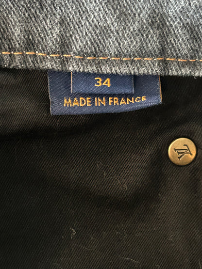 Louis Vuitton Grey Flower Monogram Jeans