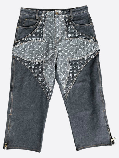 Louis Vuitton Grey Flower Monogram Jeans