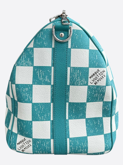 Louis Vuitton Giant Turquoise Damier Keepall 45