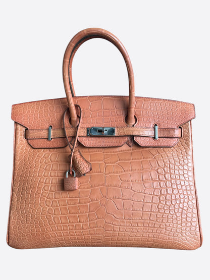 Hermes Orange Crocodile Birkin 35