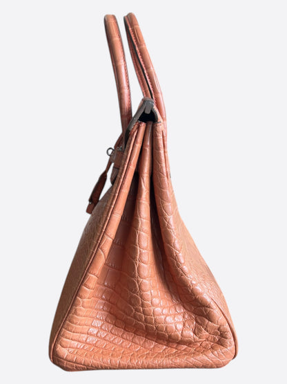 Hermes Orange Crocodile Birkin 35