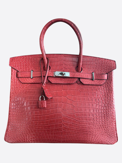 Hermes Red Crocodile Birkin 35