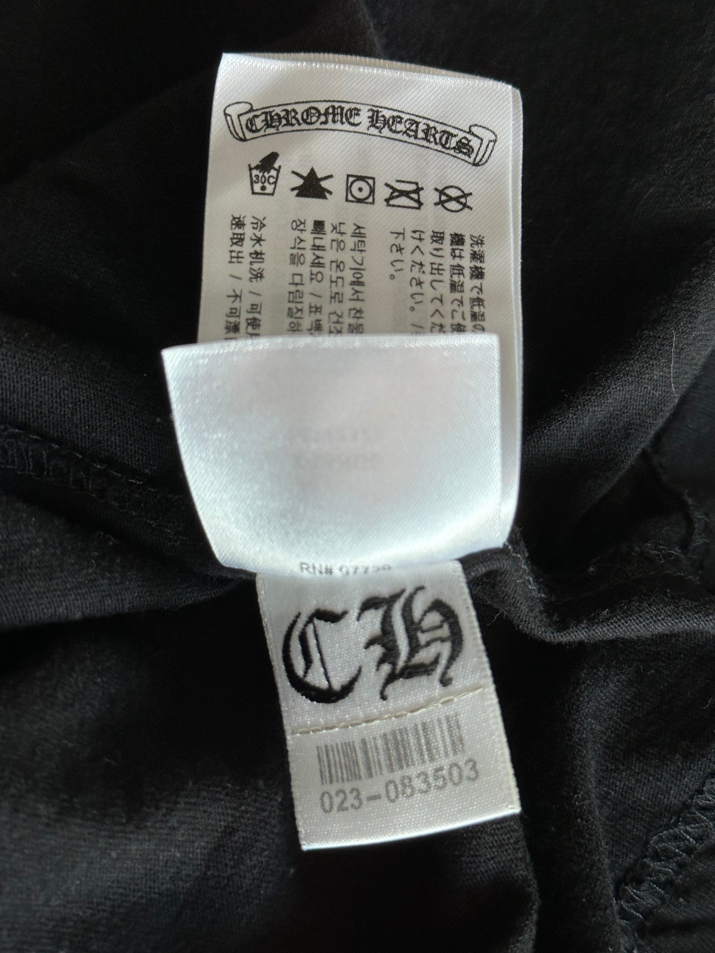Chrome Hearts Black & White Cross Logo Longsleeve T-Shirt