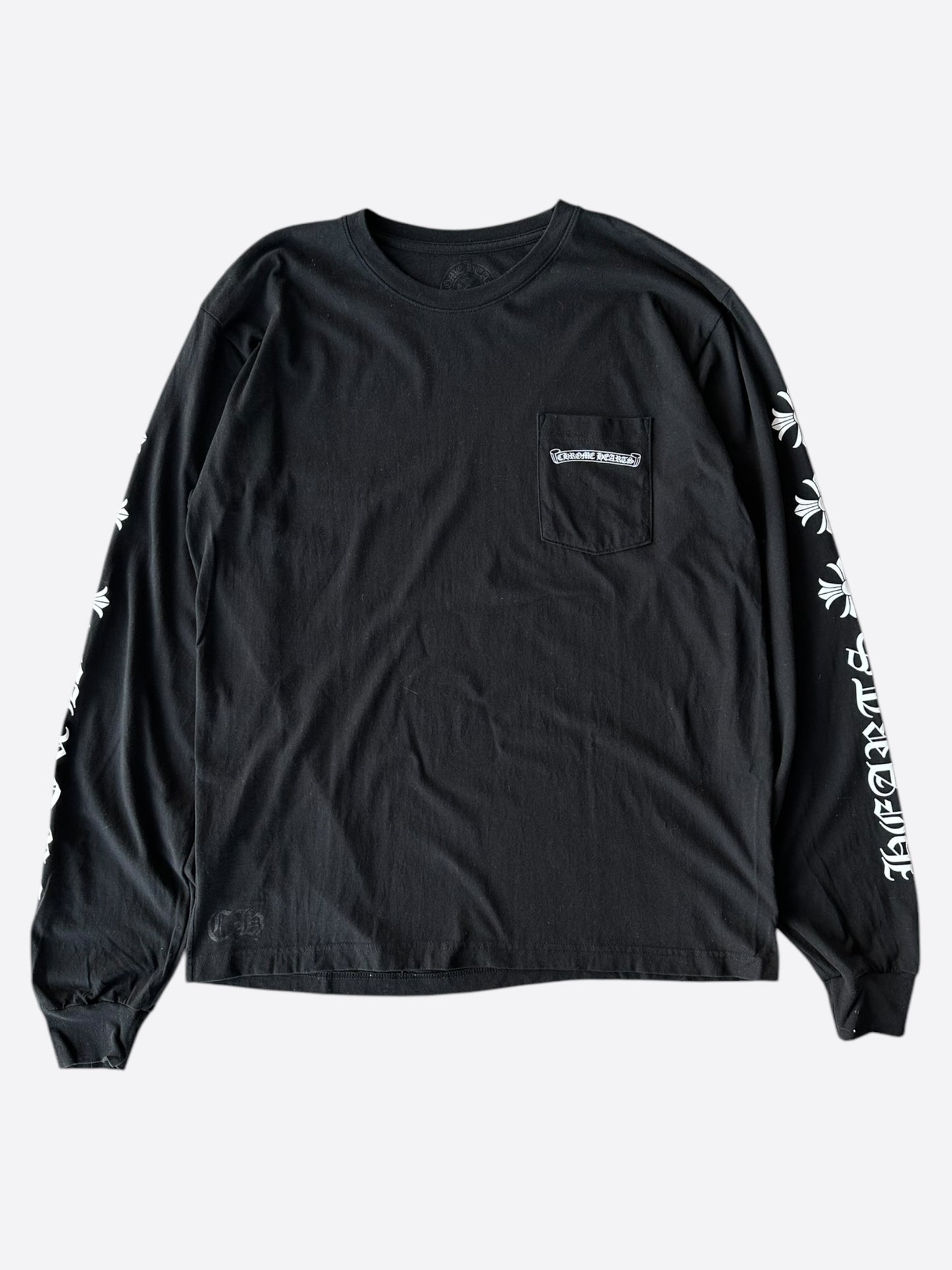 Chrome Hearts Black & White Cross Logo Longsleeve T-Shirt