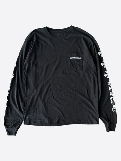 Chrome Hearts Black & White Cross Logo Longsleeve T-Shirt
