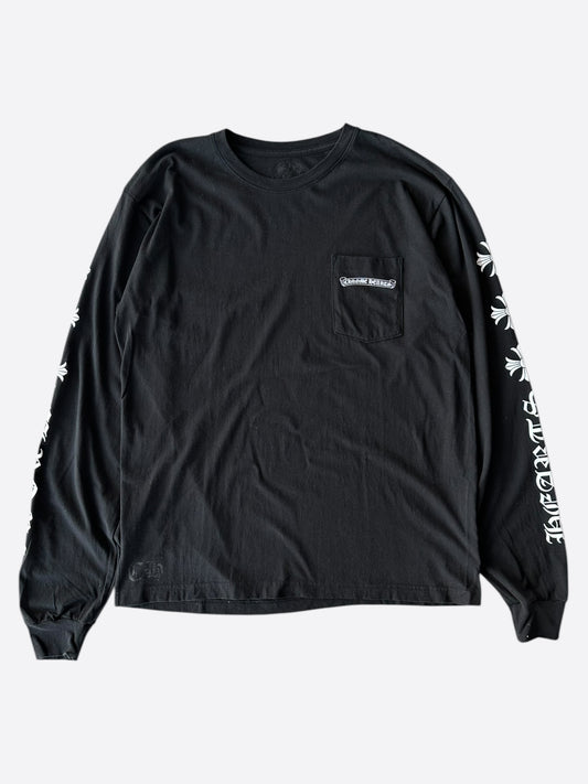 Chrome Hearts Black & White Cross Logo Longsleeve T-Shirt