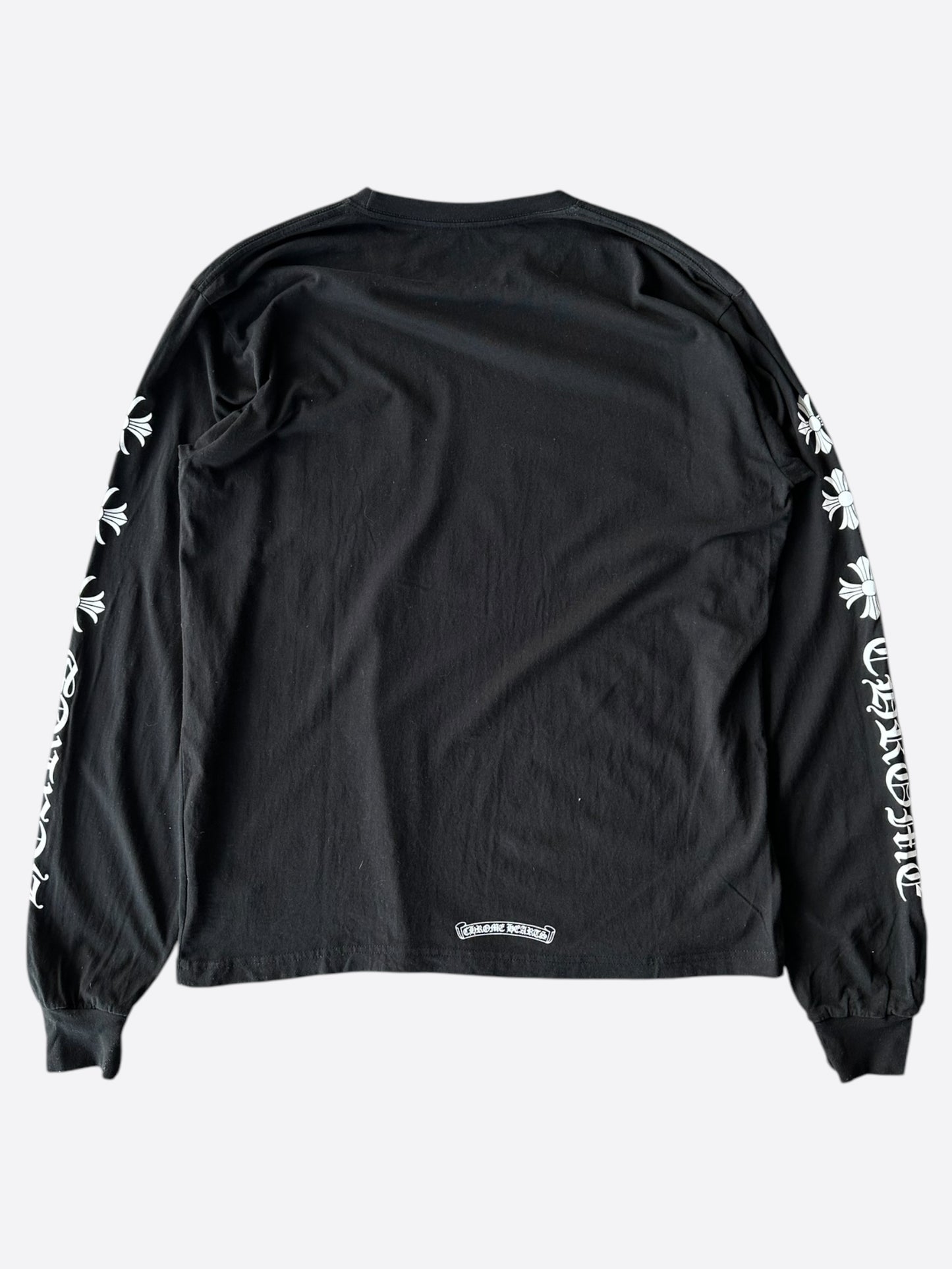 Chrome Hearts Black & White Cross Logo Longsleeve T-Shirt