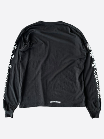 Chrome Hearts Black & White Cross Logo Longsleeve T-Shirt