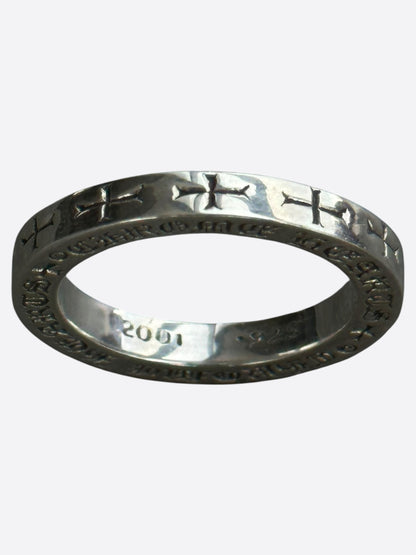 Chrome Hearts Silver & Diamond Thin Spacer Ring