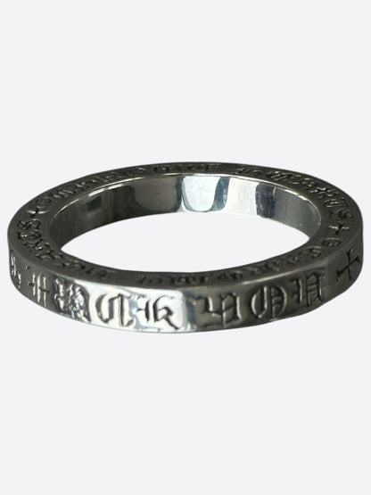 Chrome Hearts Silver & Diamond Thin Spacer Ring