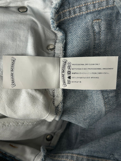 Chrome Hearts Levis Blue & Orange Cross Patch St. Barth Exclusive Jeans