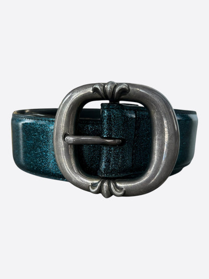 Chrome Hearts Blue Galaxy & Silver Gunslinger Belt