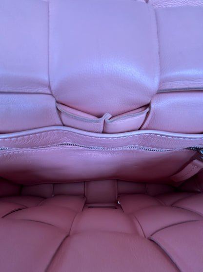 Bottega Veneta Pink Intreccio Padded Cassette Bag