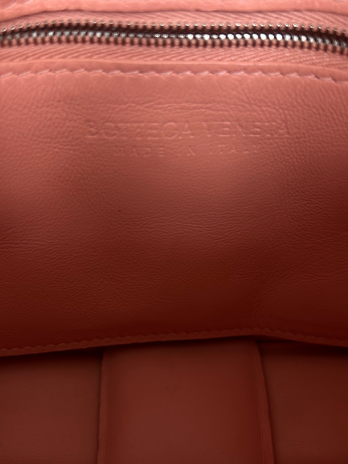 Bottega Veneta Pink Intreccio Padded Cassette Bag