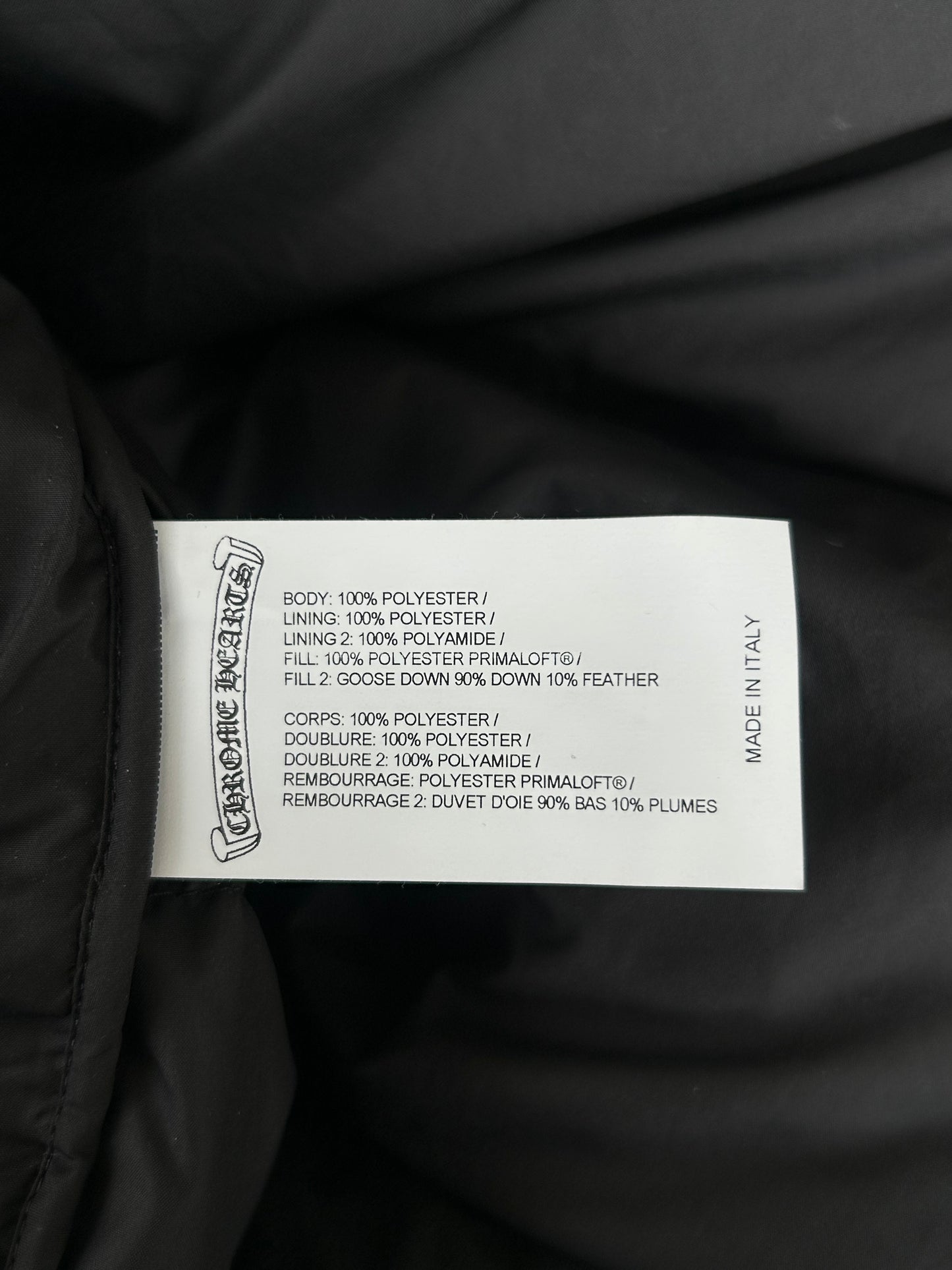 Chrome Hearts Black Cross Jacquard Puffer Jacket