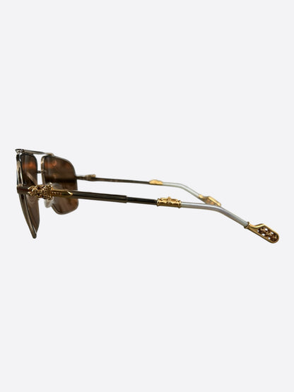 Chrome Hearts Gold Kanchu II Sunglasses