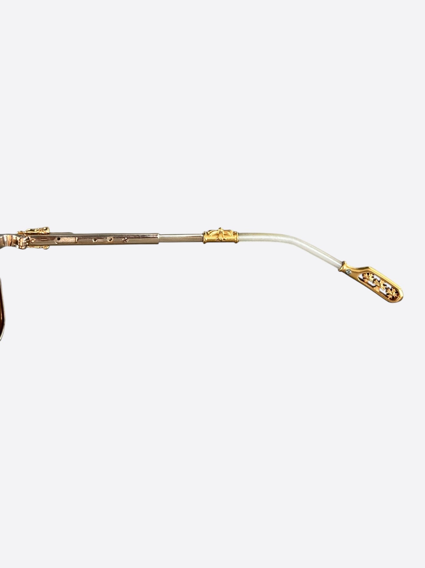 Chrome Hearts Gold Kanchu II Sunglasses